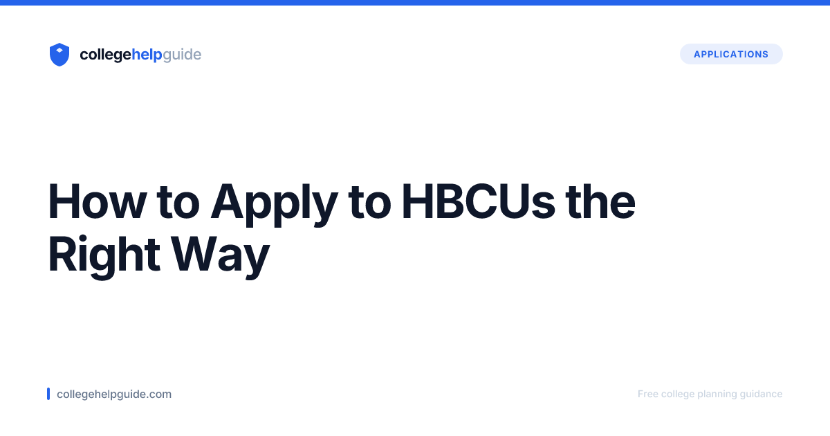 How to Apply to HBCUs the Right Way | CollegeHelpGuide