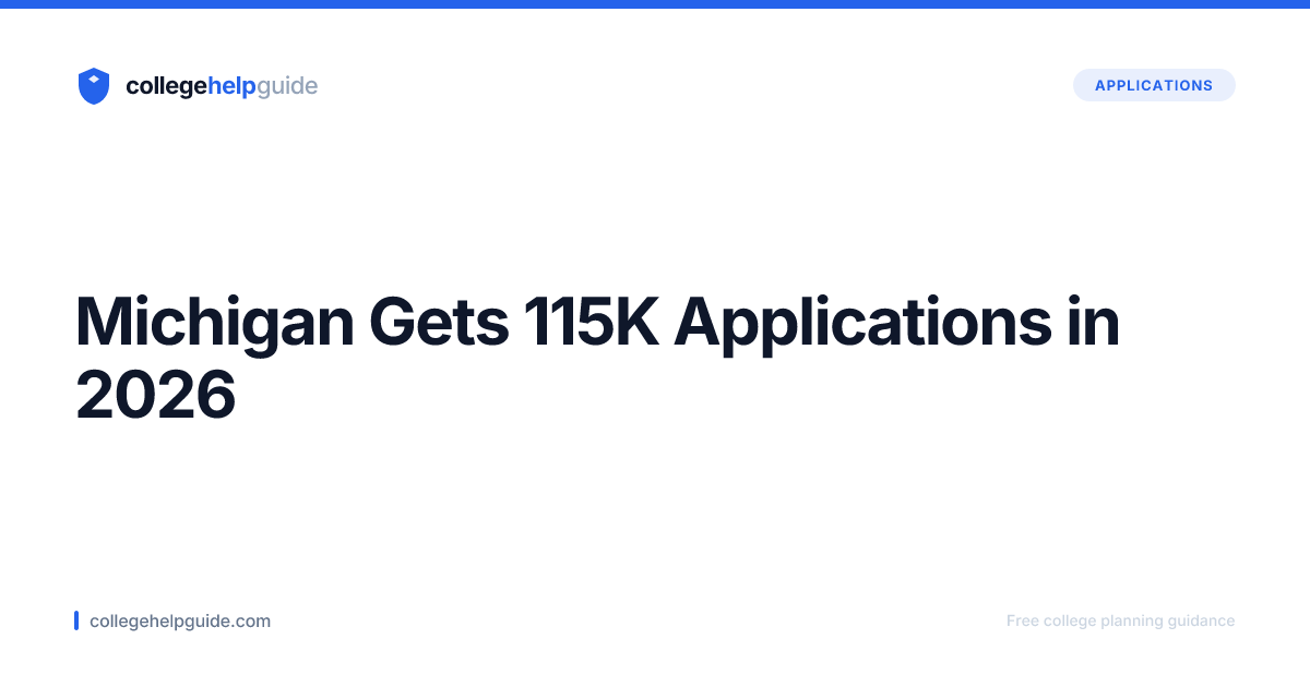 Michigan Gets 115K Applications in 2026 | CollegeHelpGuide