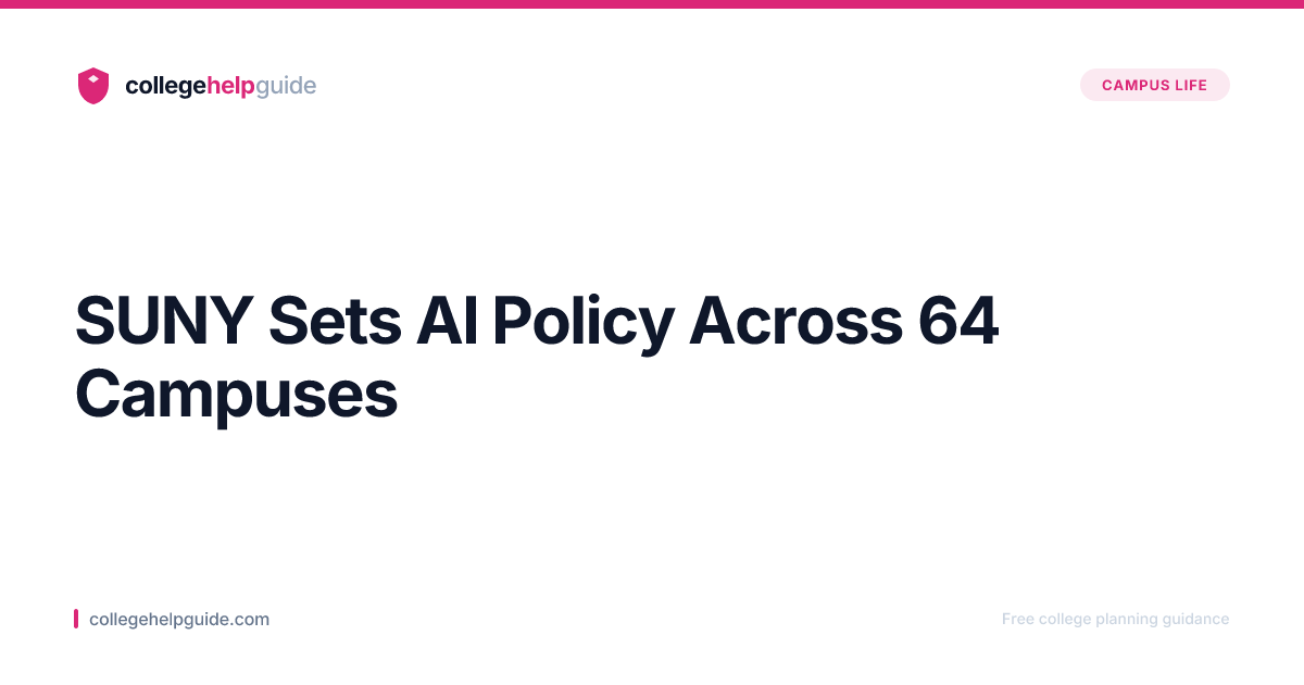 SUNY Sets AI Policy Across 64 Campuses