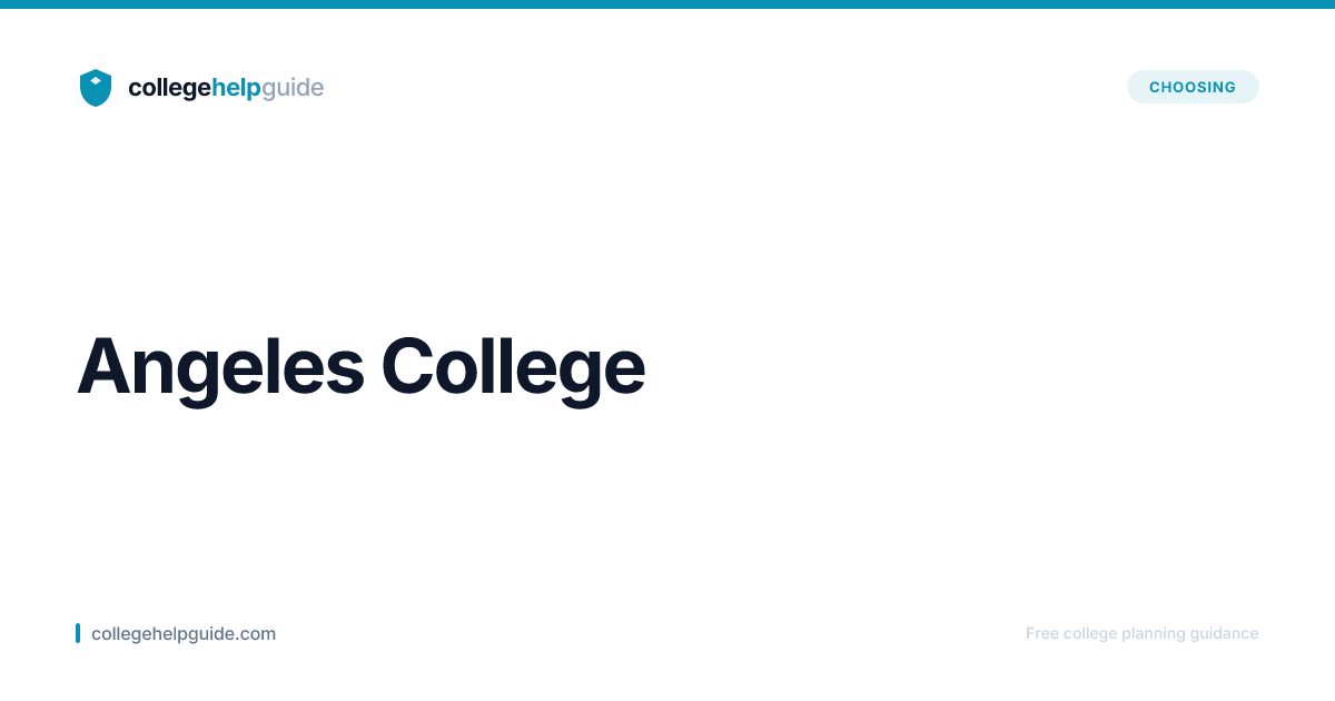 Angeles College | Cost & Admissions | CollegeHelpGuide