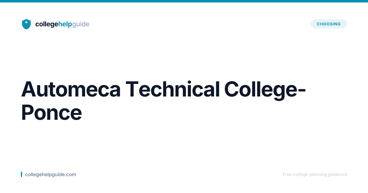 Automeca Technical College-Ponce | CollegeHelpGuide