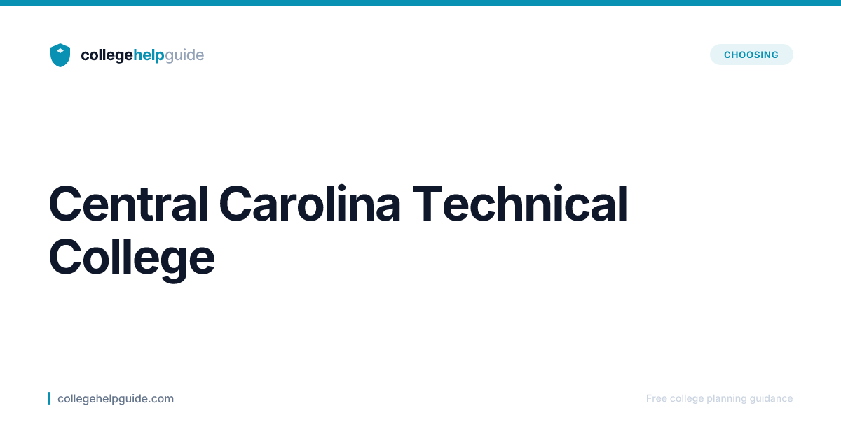 Central Carolina Technical College | CollegeHelpGuide
