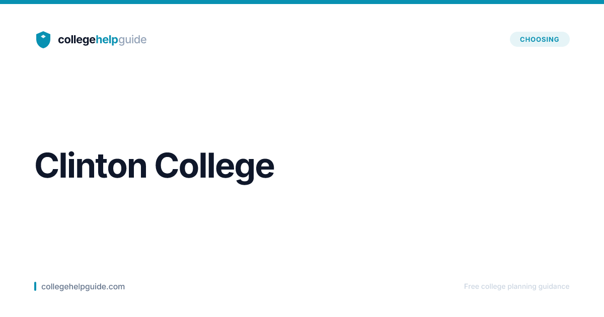 Clinton College | Cost & Admissions | CollegeHelpGuide
