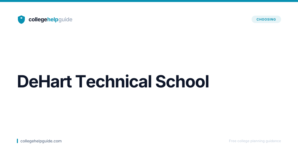 DeHart Technical School | CollegeHelpGuide