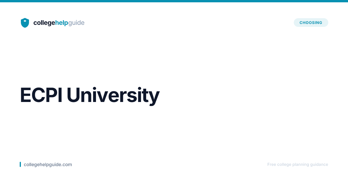ECPI University | Cost & Admissions | CollegeHelpGuide