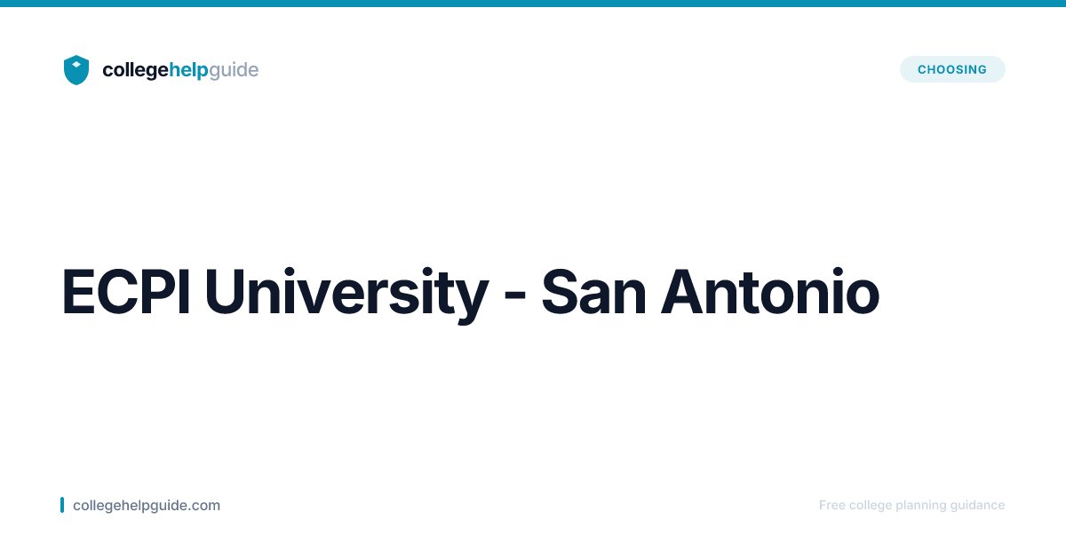 ECPI University - San Antonio | CollegeHelpGuide