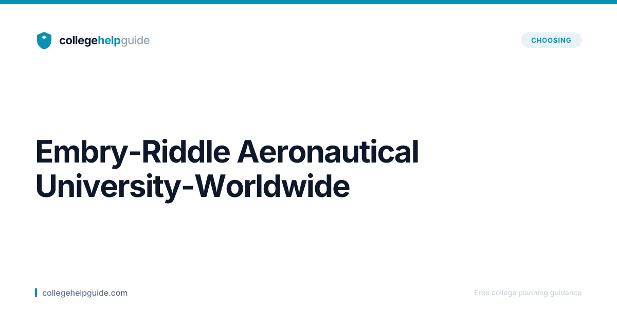 Embry-Riddle Aeronautic... (Worldwide) | CollegeHelpGuide