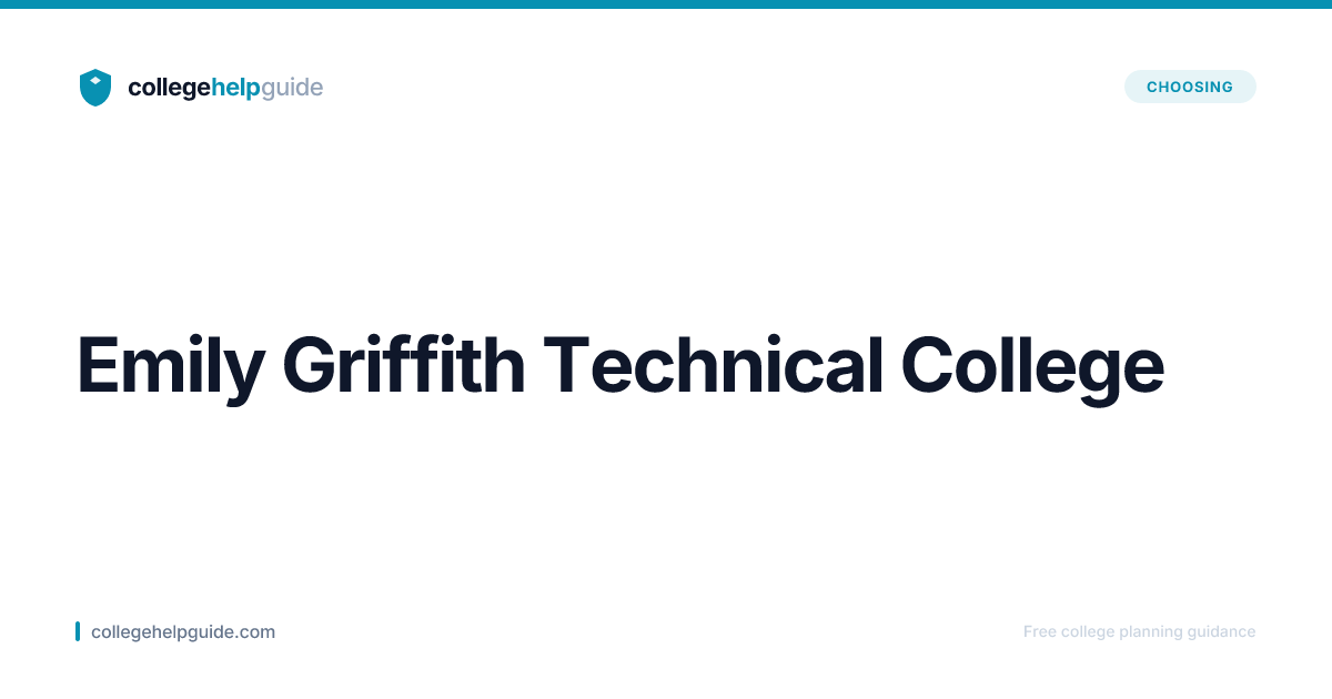 Emily Griffith Technical College | CollegeHelpGuide