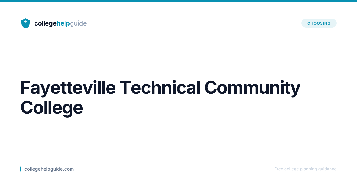 Fayetteville Technical Community College | CollegeHelpGuide