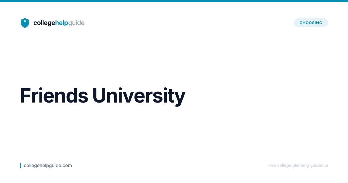Friends University | Cost & Admissions | CollegeHelpGuide