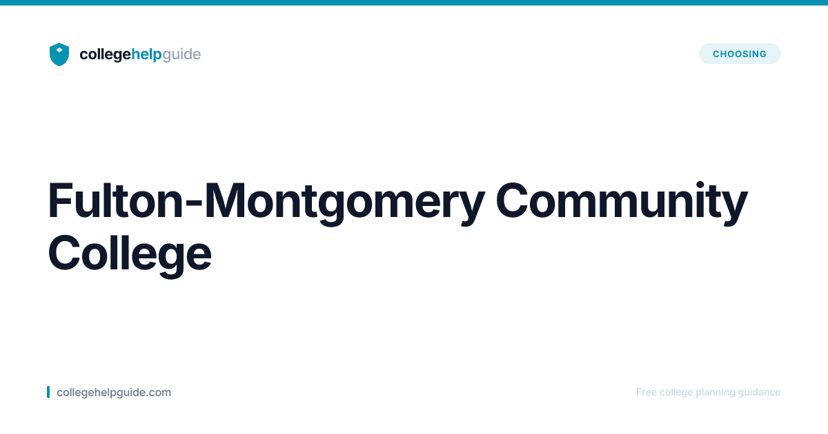 Fulton-Montgomery Community College | CollegeHelpGuide
