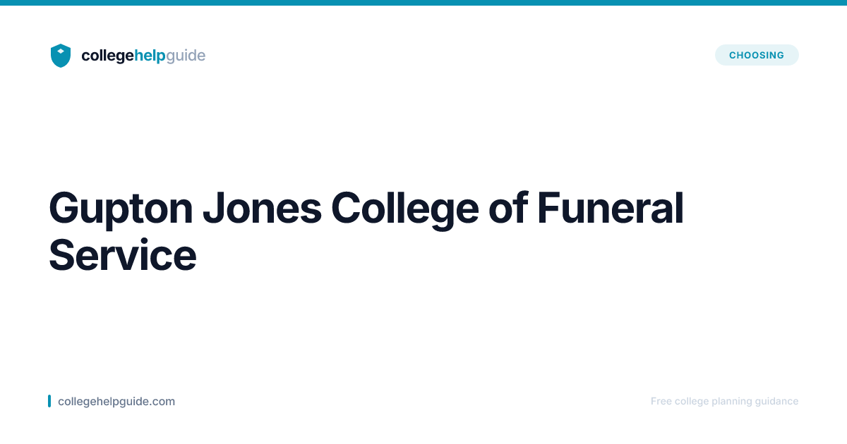 Gupton Jones College of Funeral Service | CollegeHelpGuide