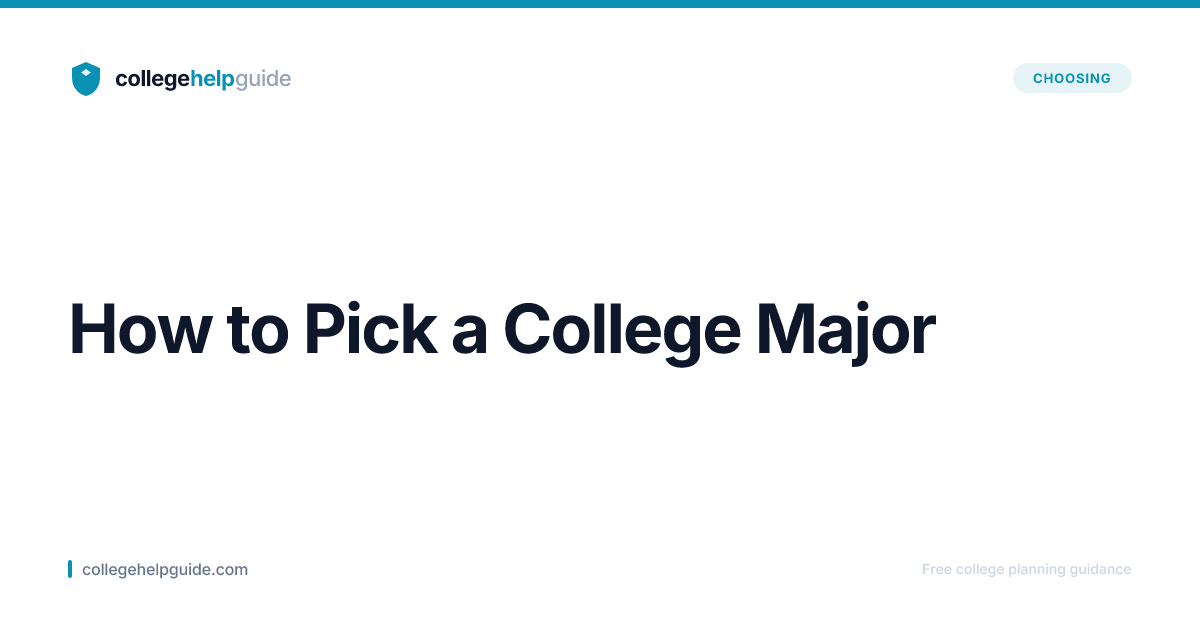 How to Pick a College Major | CollegeHelpGuide