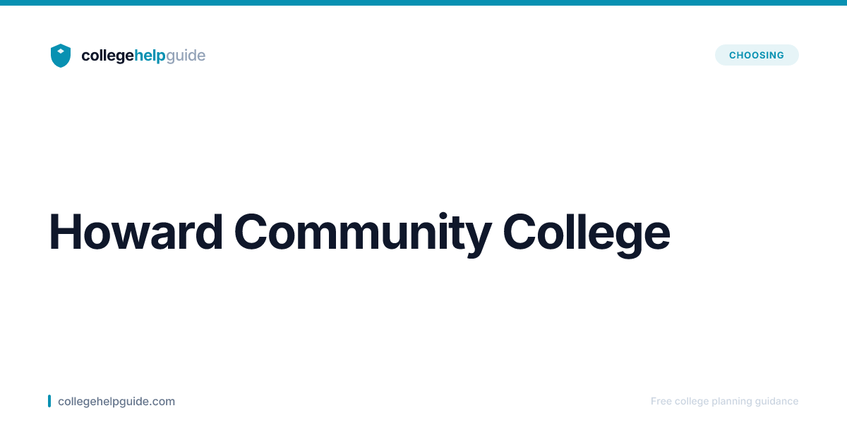 Howard Community College | CollegeHelpGuide
