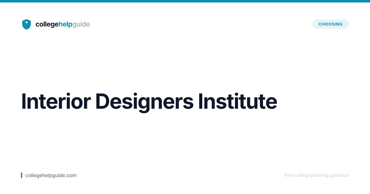 Interior Designers Institute | CollegeHelpGuide