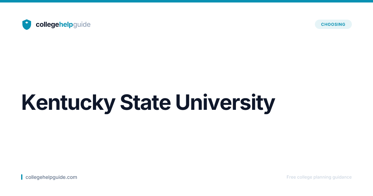Kentucky State University | CollegeHelpGuide