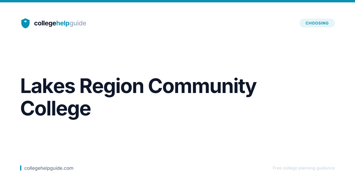 Lakes Region Community College | CollegeHelpGuide