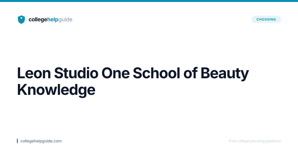 Leon Studio One School of Beauty Knowledge | CollegeHelpGuide