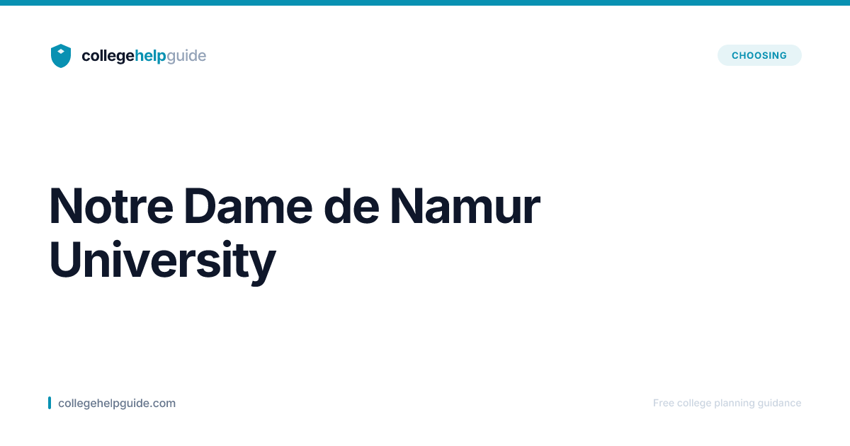Notre Dame de Namur University | CollegeHelpGuide