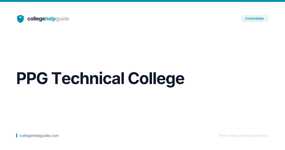 PPG Technical College | Cost & Admissions | CollegeHelpGuide