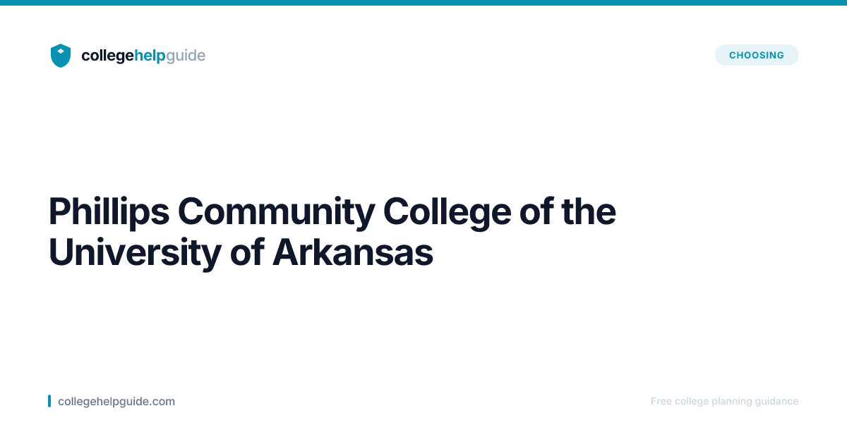 Phillips Community College of the Unive... | CollegeHelpGuide