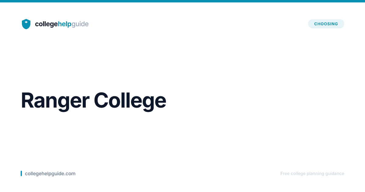 Ranger College | Cost & Admissions | CollegeHelpGuide