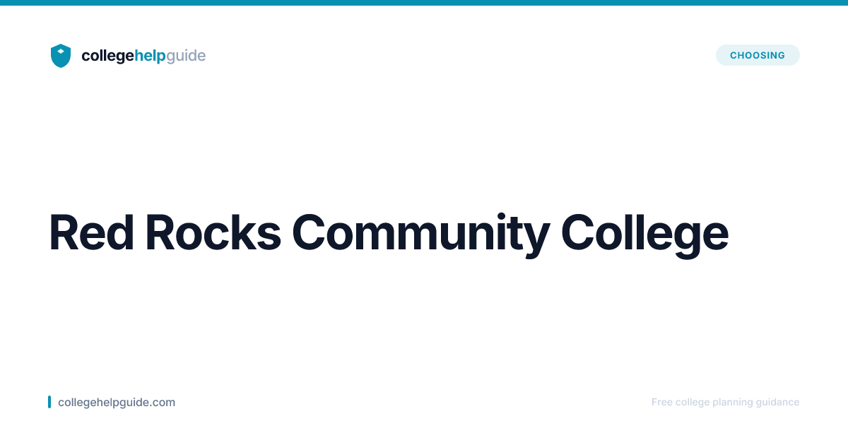 Red Rocks Community College | CollegeHelpGuide