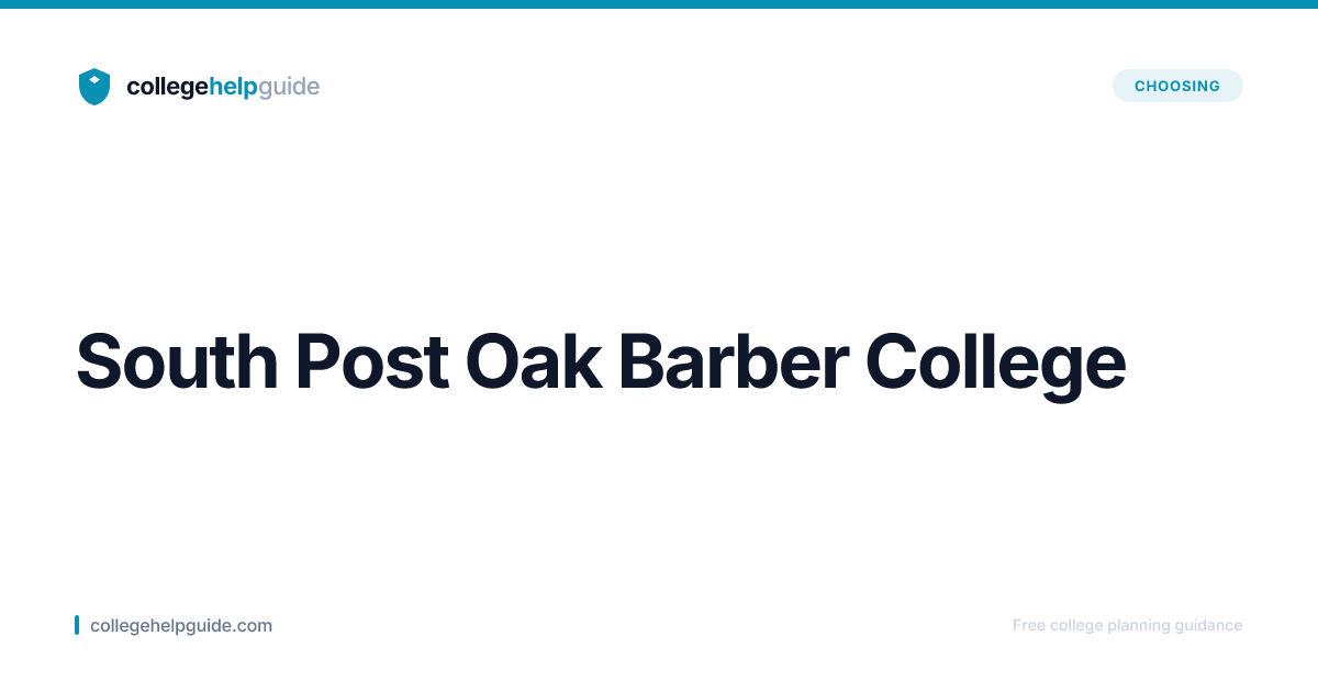 South Post Oak Barber College | CollegeHelpGuide