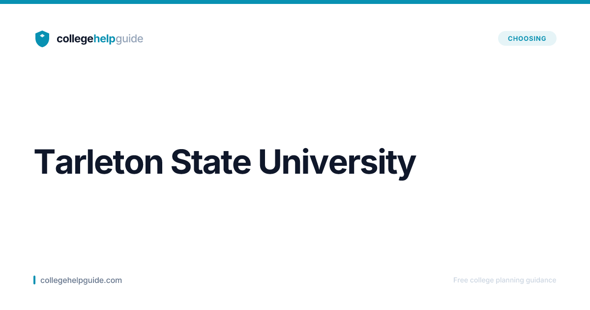 Tarleton State University | CollegeHelpGuide