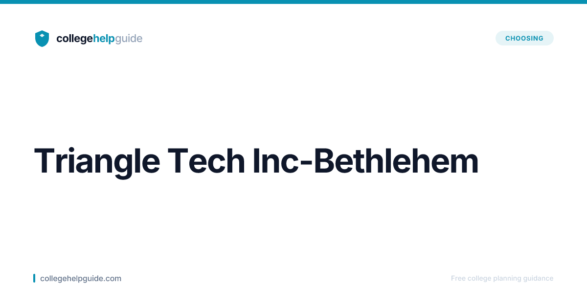 Triangle Tech Inc-Bethlehem | CollegeHelpGuide