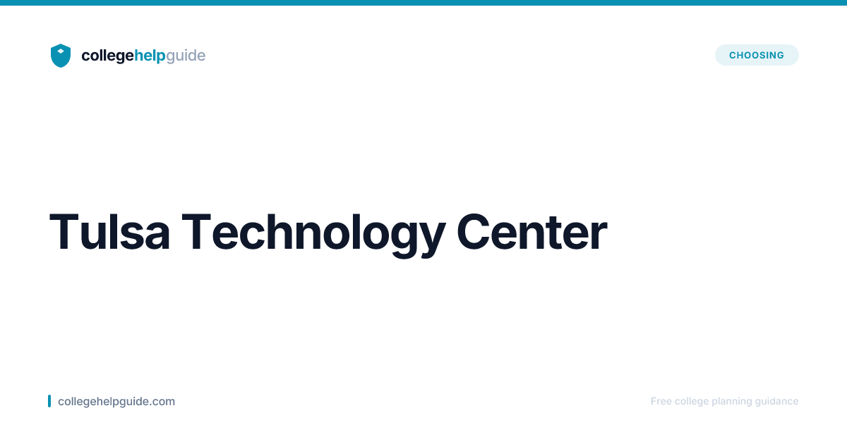Tulsa Technology Center | CollegeHelpGuide