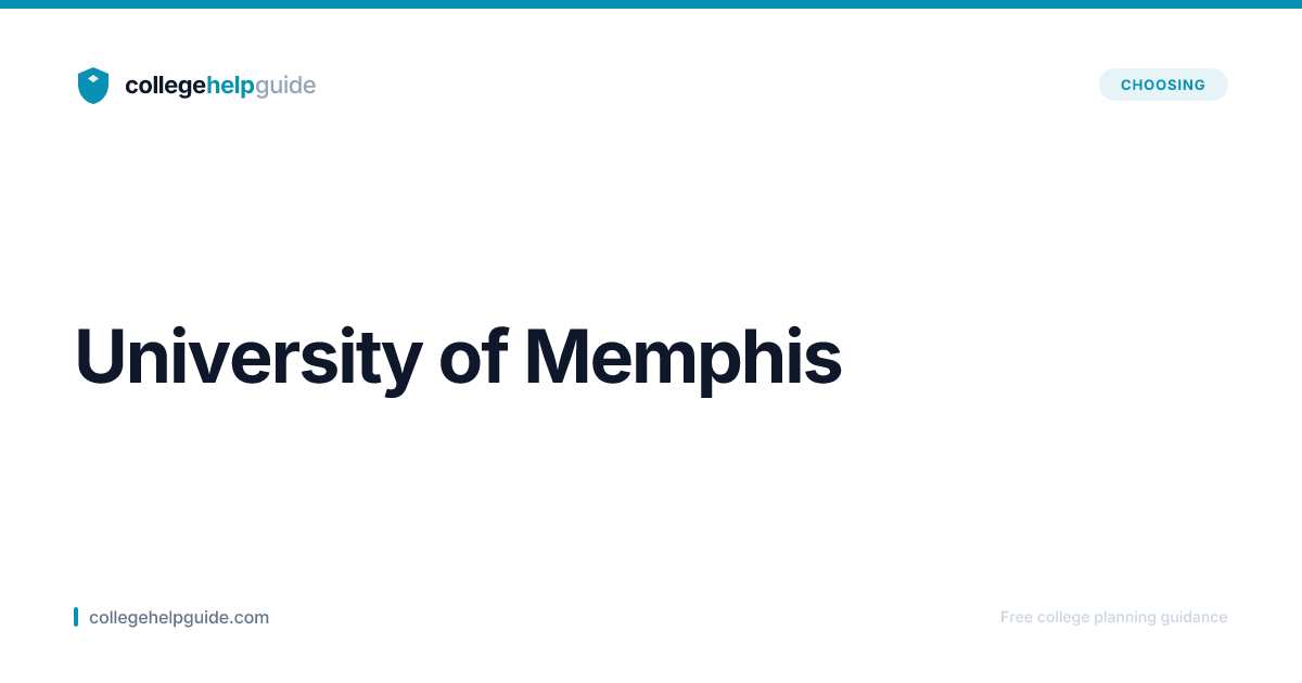 University of Memphis Acceptance Rate | CollegeHelpGuide