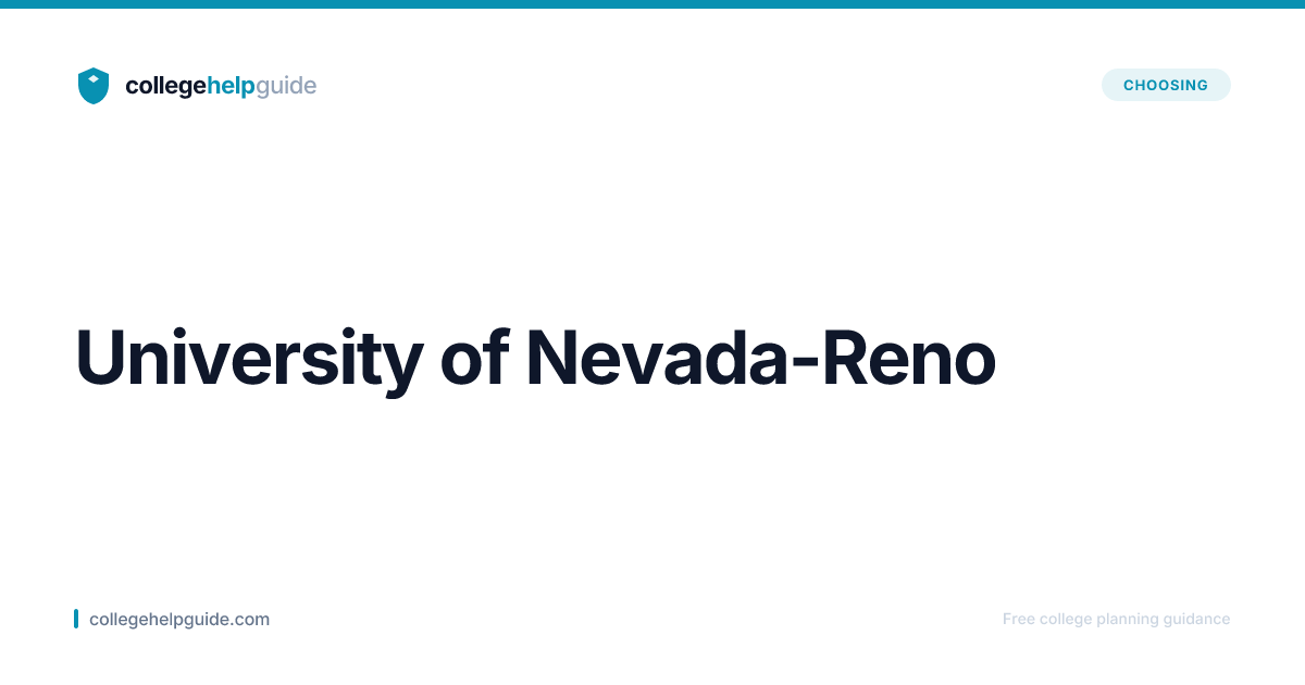 University of Nevada-Reno | CollegeHelpGuide