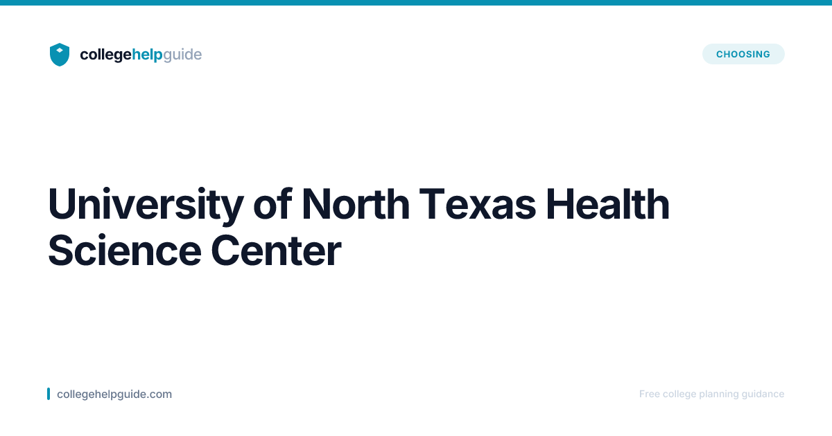 University of North Texas Health Scienc... | CollegeHelpGuide