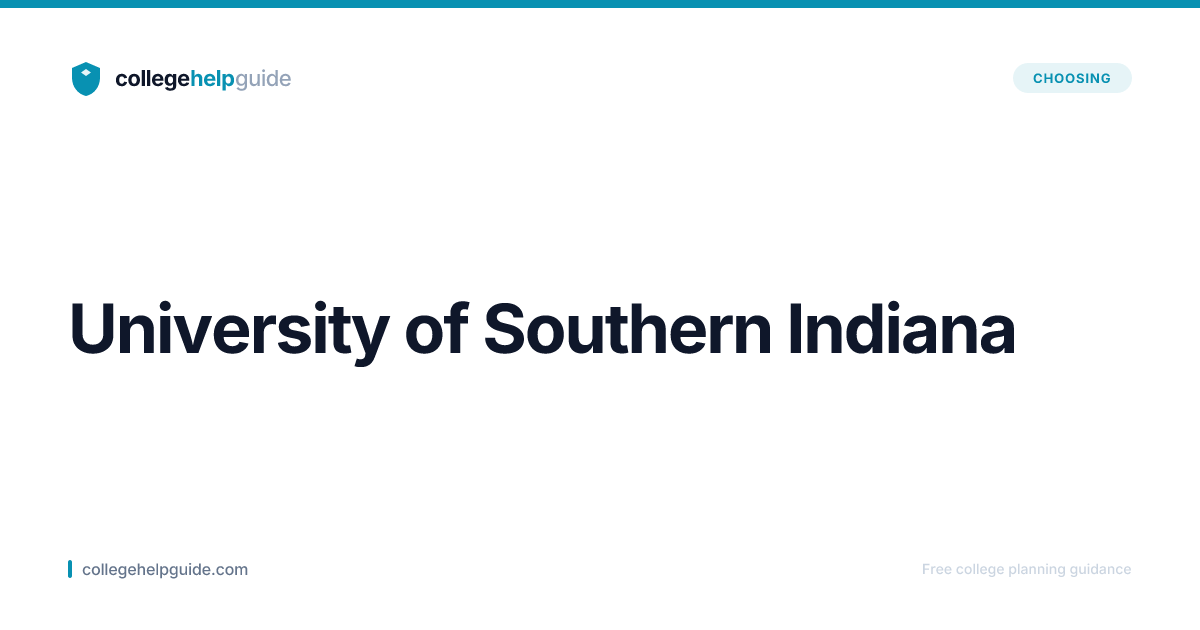 University of Southern Indiana Acceptance Rate | CollegeHelpGuide