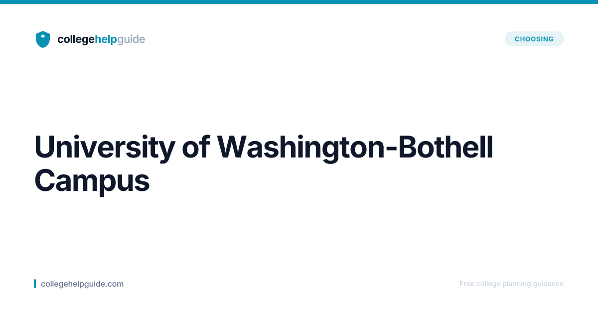 University of Washington-Bothell Campus | CollegeHelpGuide