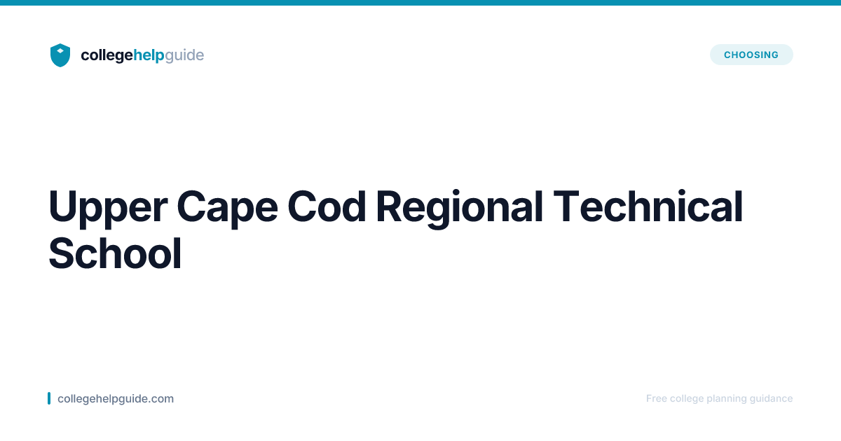 Upper Cape Cod Regional Technical School | CollegeHelpGuide