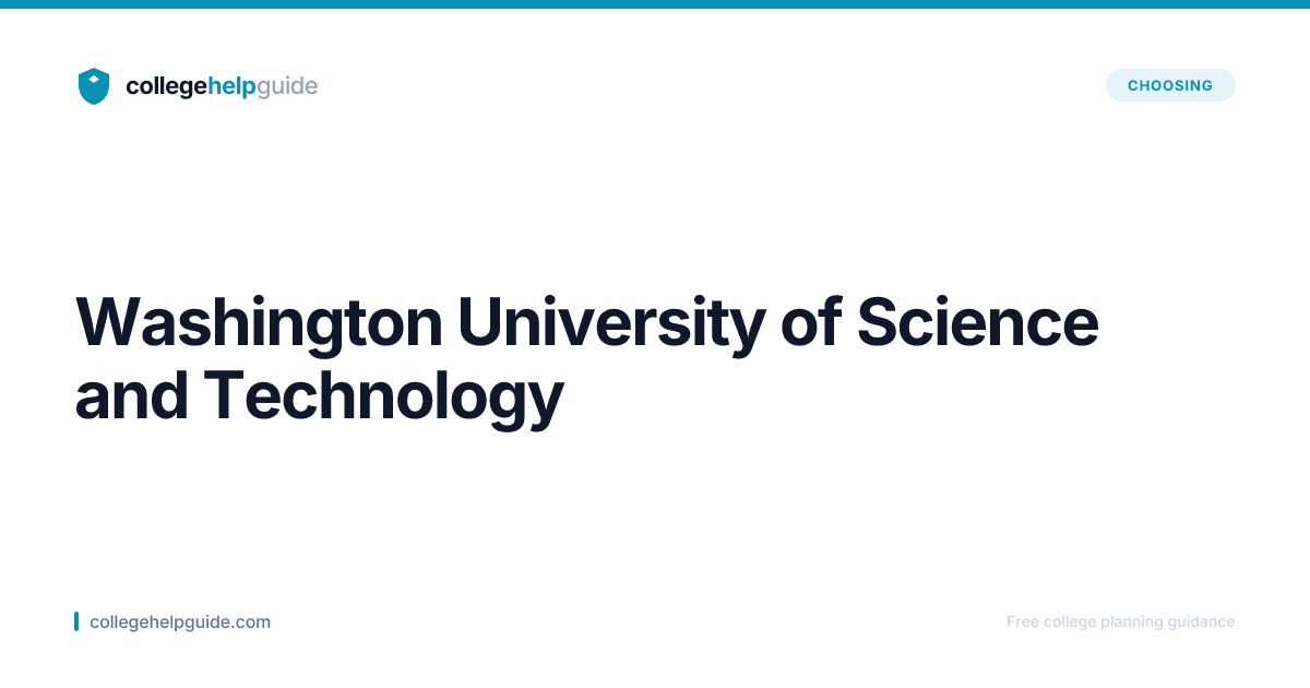 Washington University of Science and Tech... Acceptance Rate ...