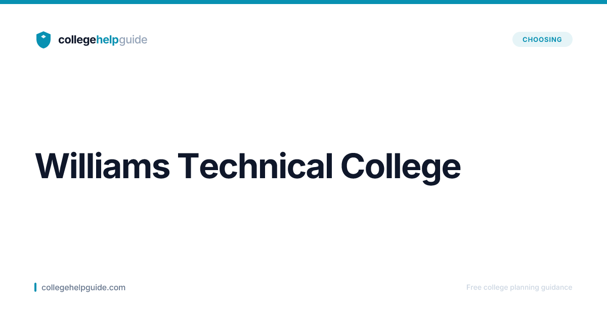 Williams Technical College | CollegeHelpGuide