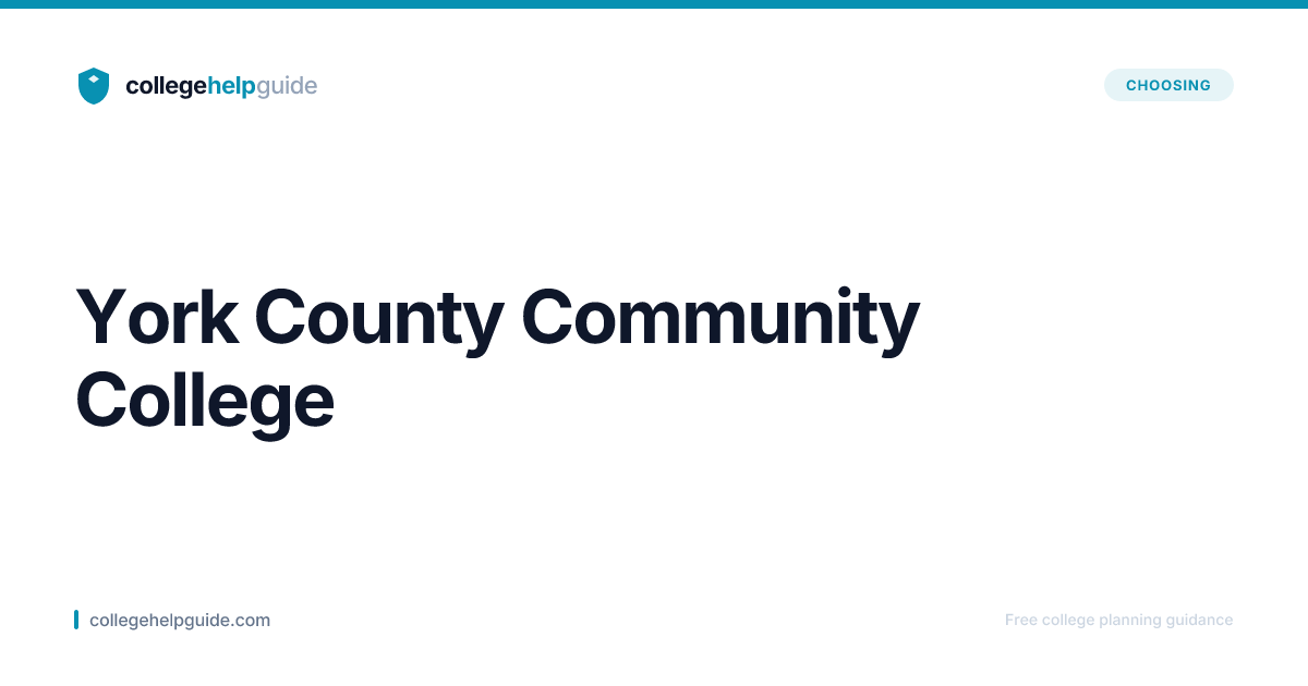 York County Community College | CollegeHelpGuide