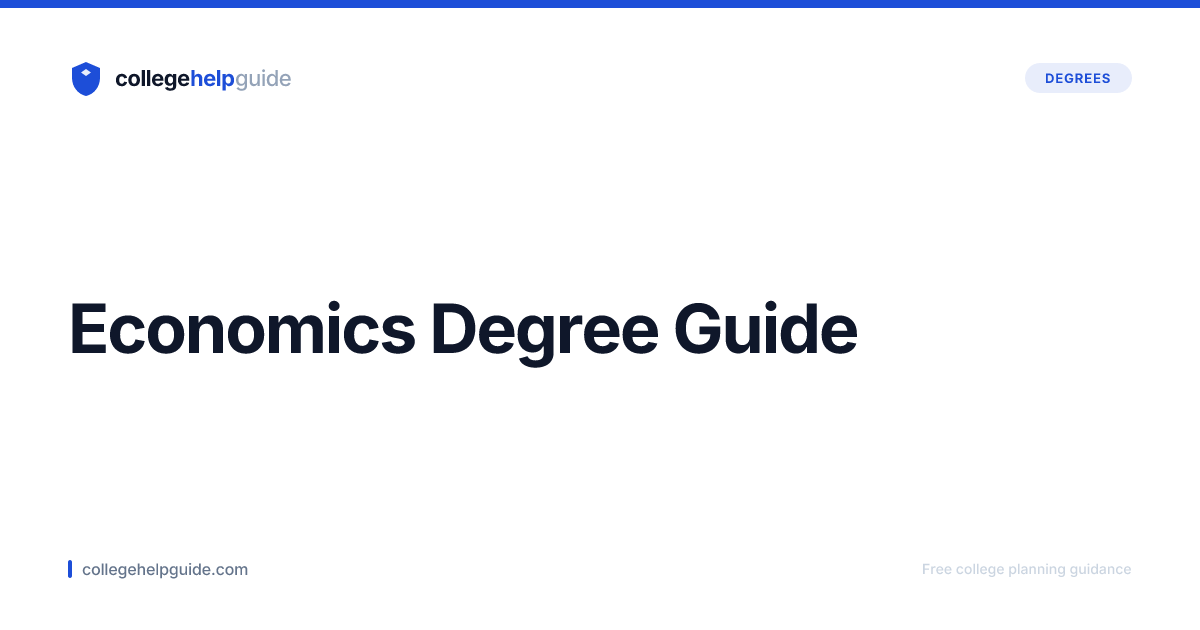 Economics Degree Guide | CollegeHelpGuide
