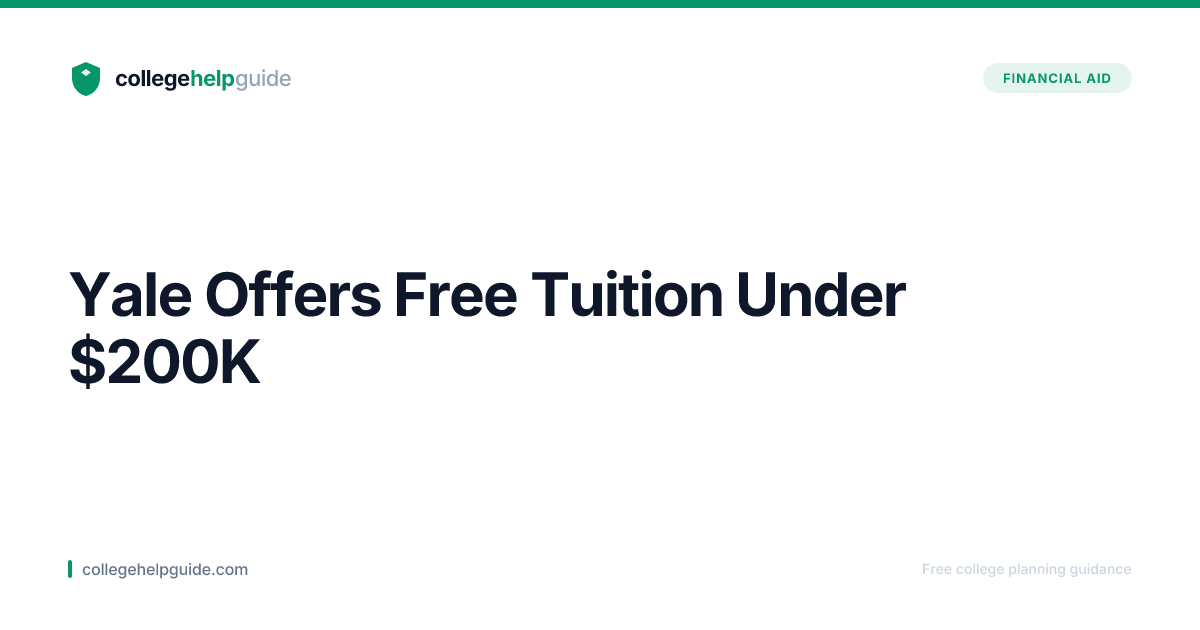 Yale Offers Free Tuition Under $200K