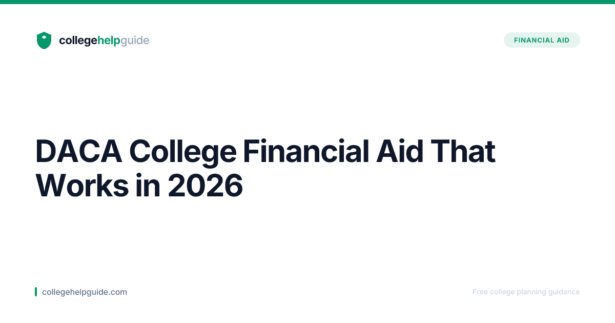 DACA College Financial Aid Options 2026 | CollegeHelpGuide