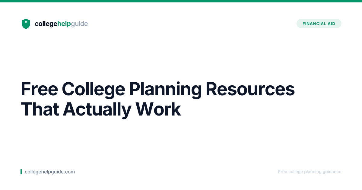 Free College Planning Resources That Actually Work | CHG
