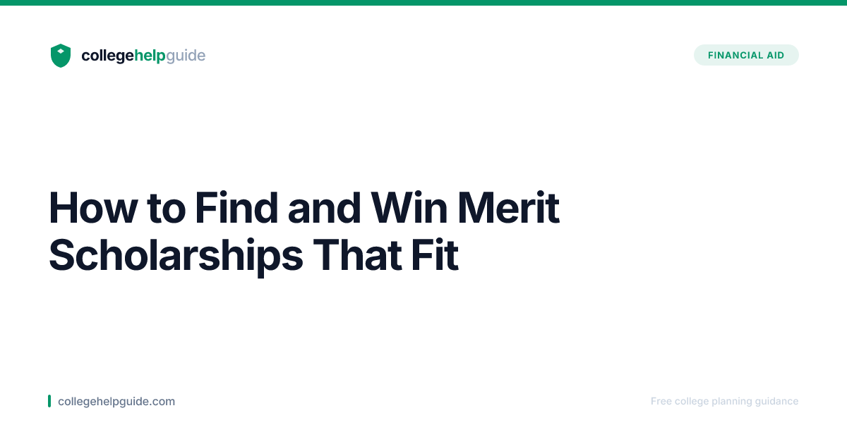 How to Find and Win Merit Scholarships That Fit | CHG