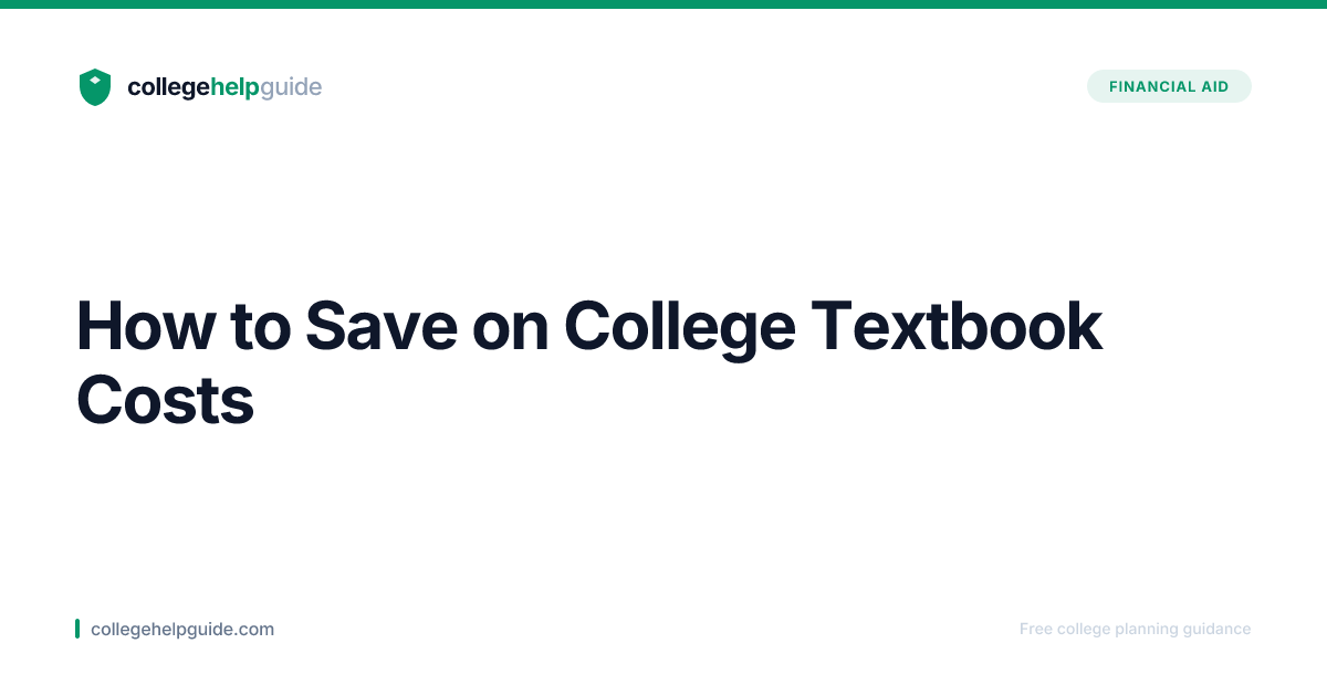 How to Save on College Textbook Costs | CollegeHelpGuide