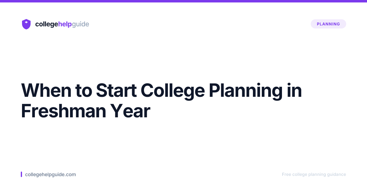 College Planning | When to Start & What Matters | CHG