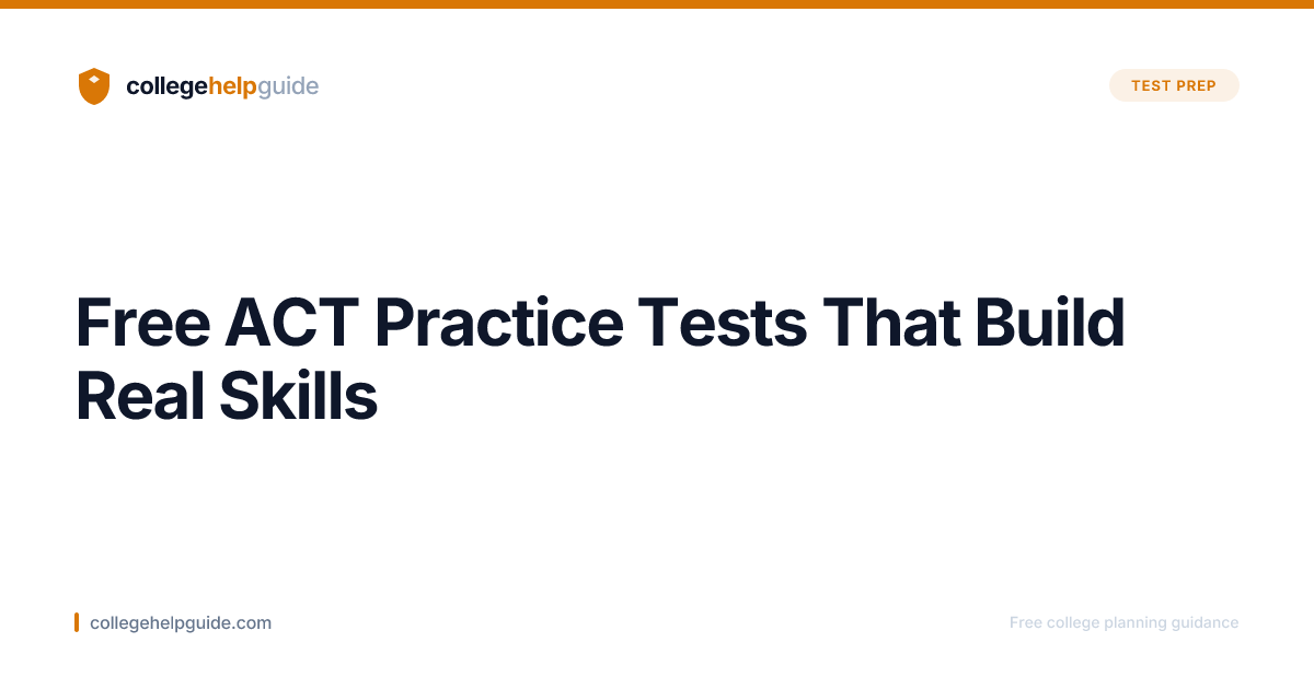 Free ACT Practice Tests That Build Real Skills | CHG