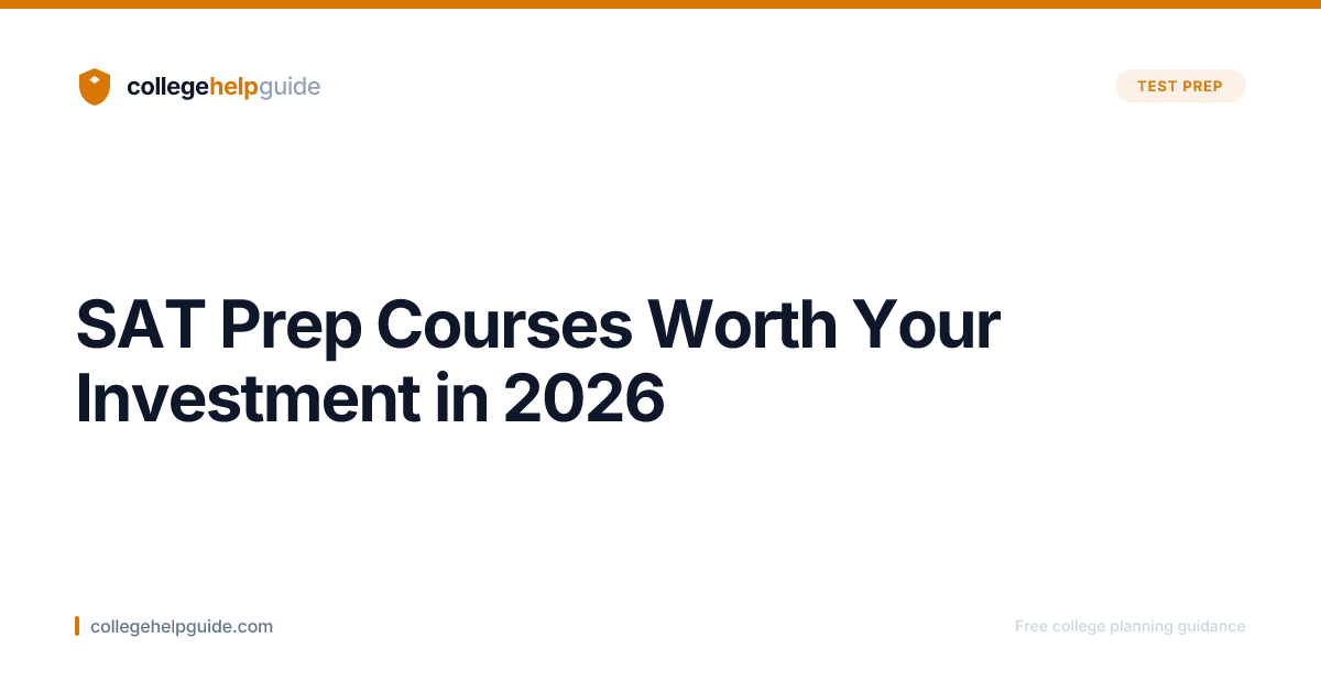 Best SAT Prep Courses Reviewed 2026 | CollegeHelpGuide