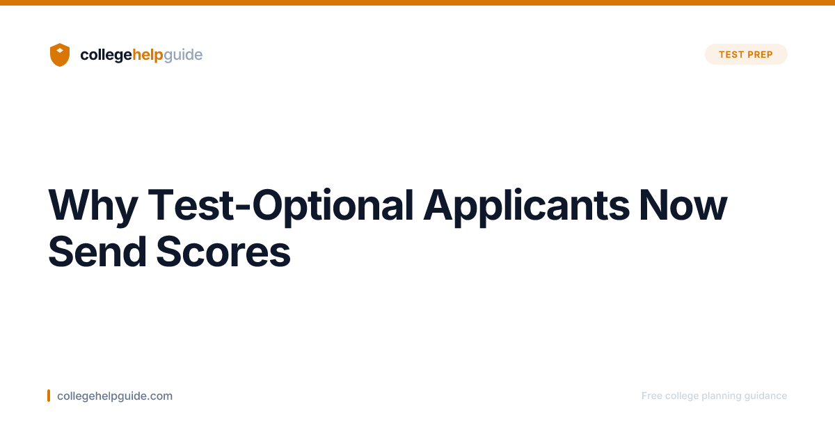 Why Test-Optional Applicants Now Send Scores | CollegeHelpGuide